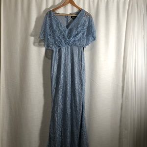 Long light blue dress